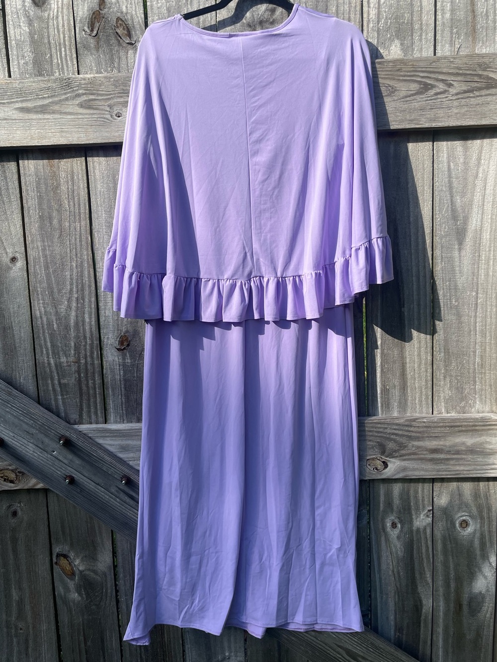 Ashley Stewart Lilac Ruffle Sleeve Dress Sz 1X - Picture 8 of 11